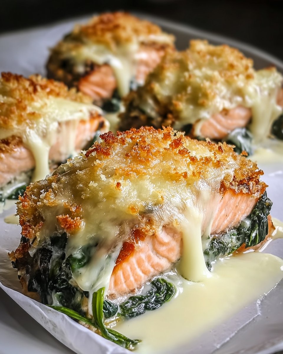 Irresistible Baked Salmon with Spinach and Mozzarella Bliss Awaits You!