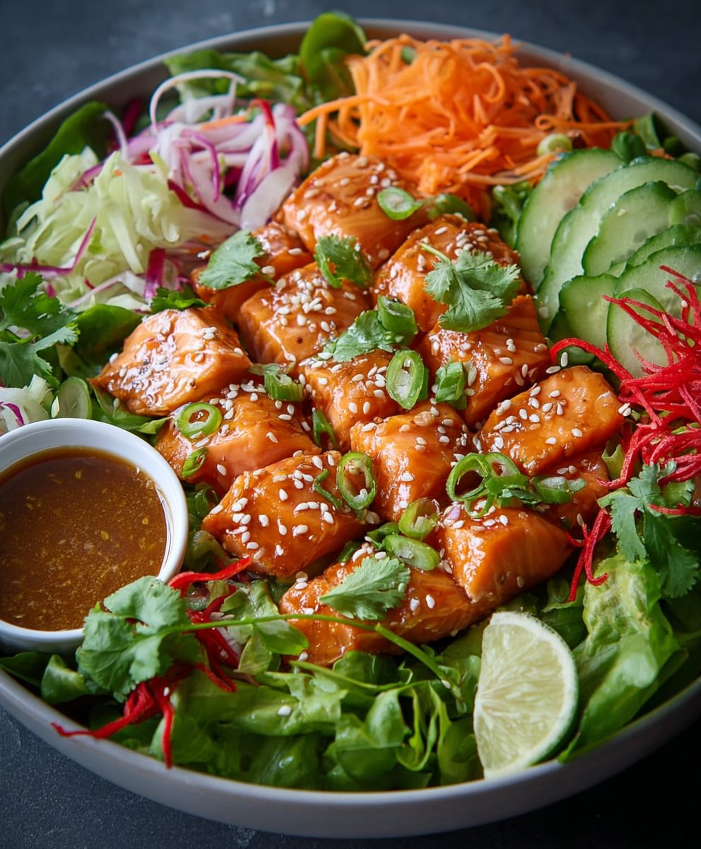 Thai Salmon Salad with Sesame Ginger Dressing Recipe Revealed!