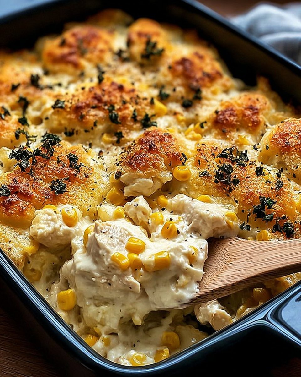 Creamy Chicken and Corn Casserole: Delight in Every Bite!