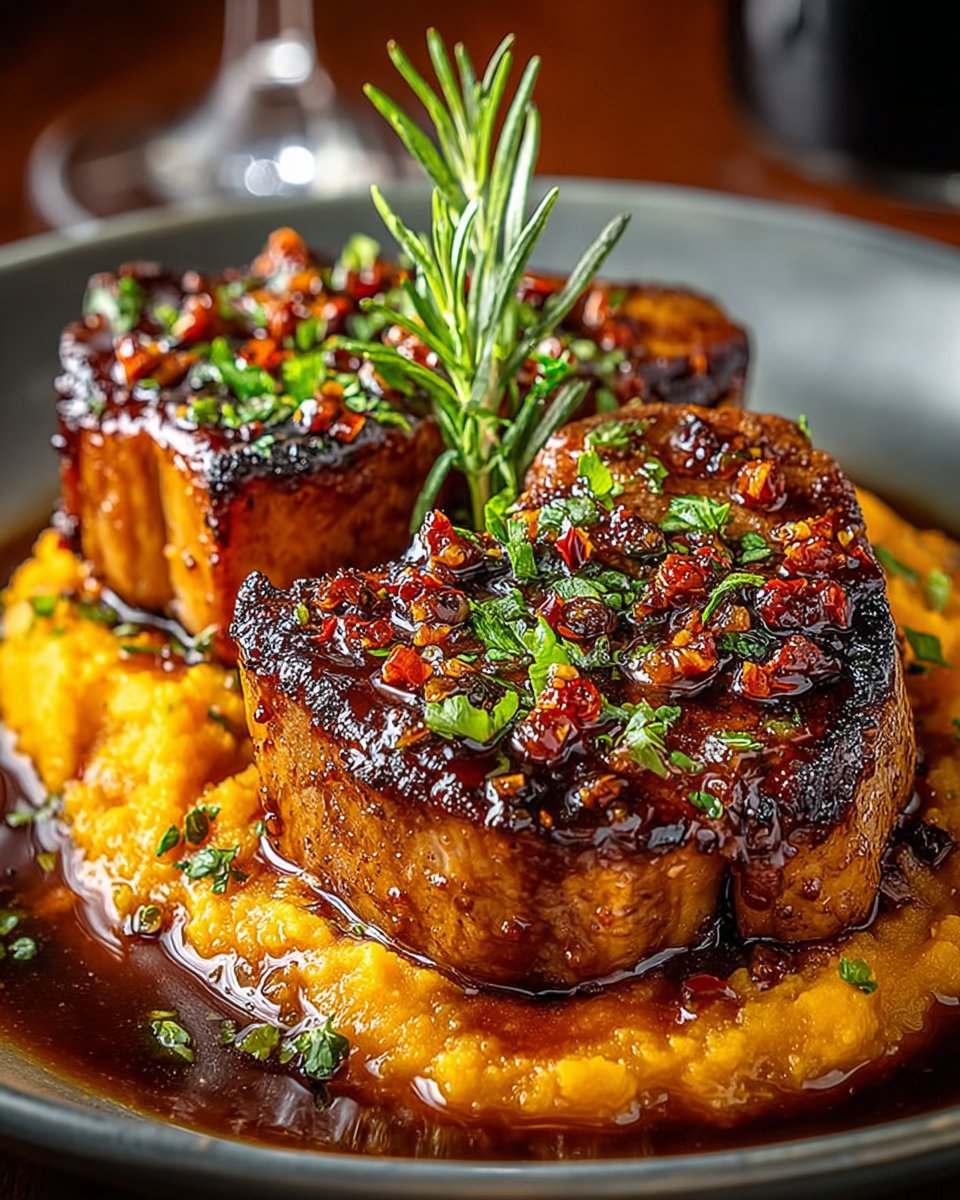 Apple Cider Pork with Mashed Sweet Potatoes delights your taste buds!