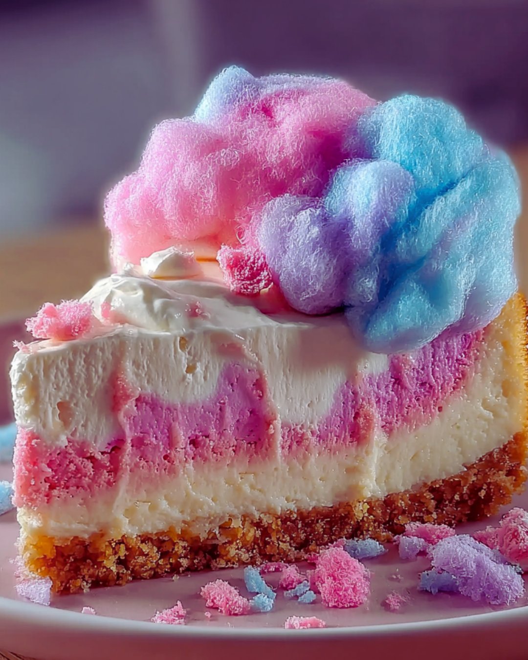 Sweet Cotton Candy Cheesecake will Delight Your Taste Buds!