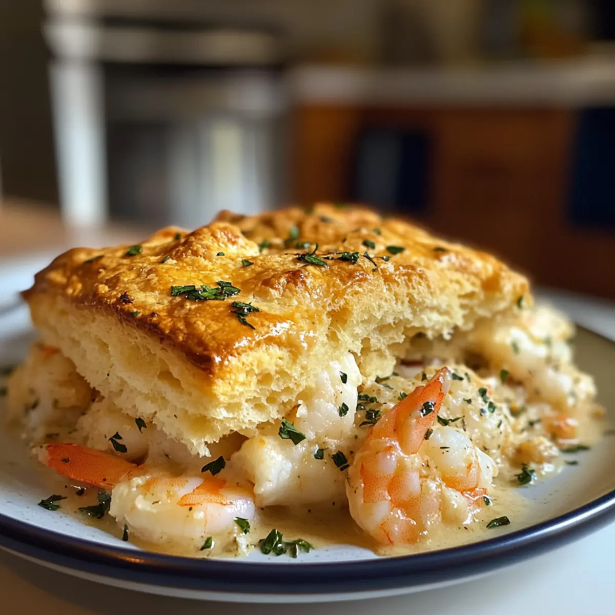 Cheddar Bay Biscuit Seafood Pot Pie for Cozy Nights In