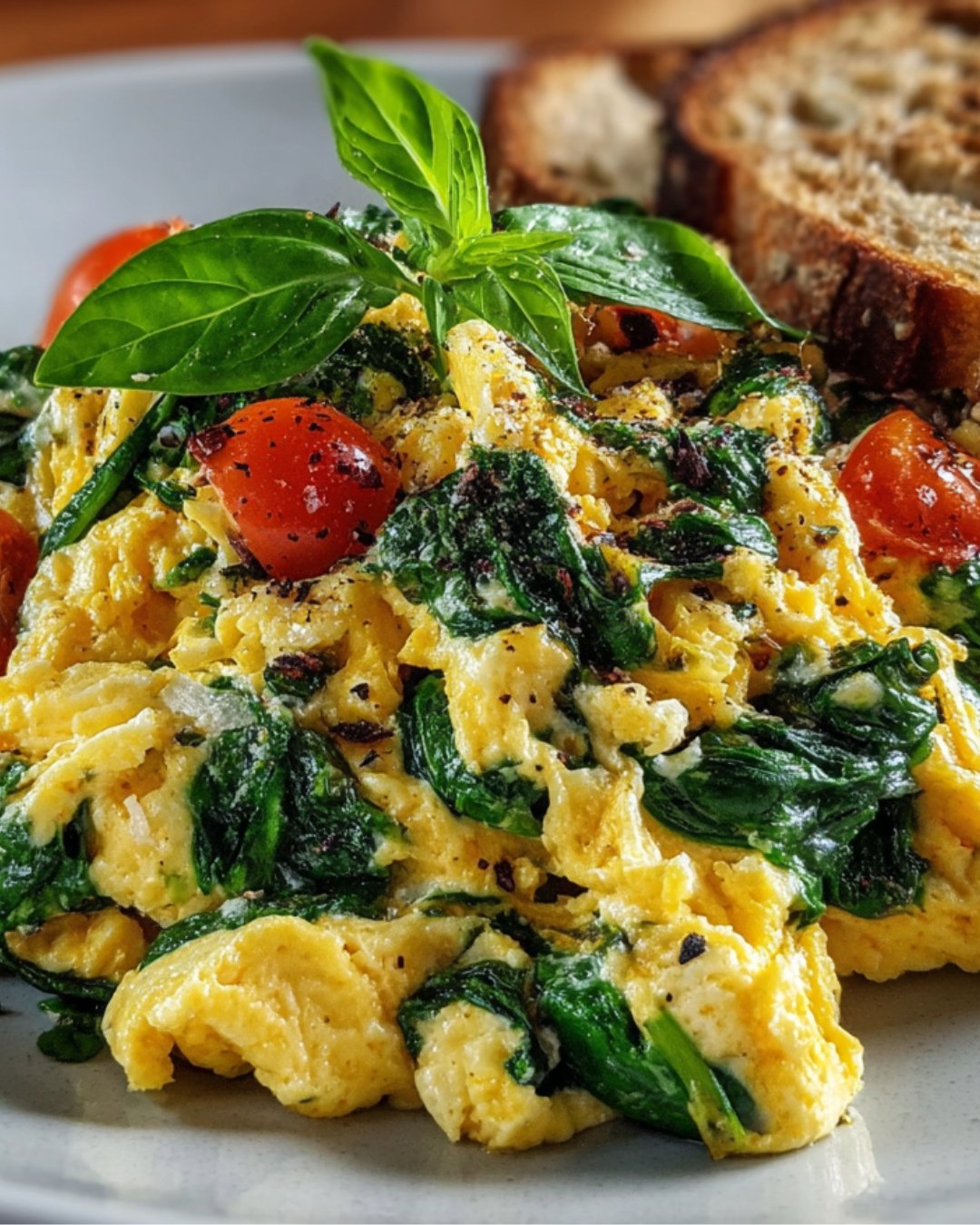 Scrambled Eggs with Spinach: Easy, Tasty Breakfast Recipe!