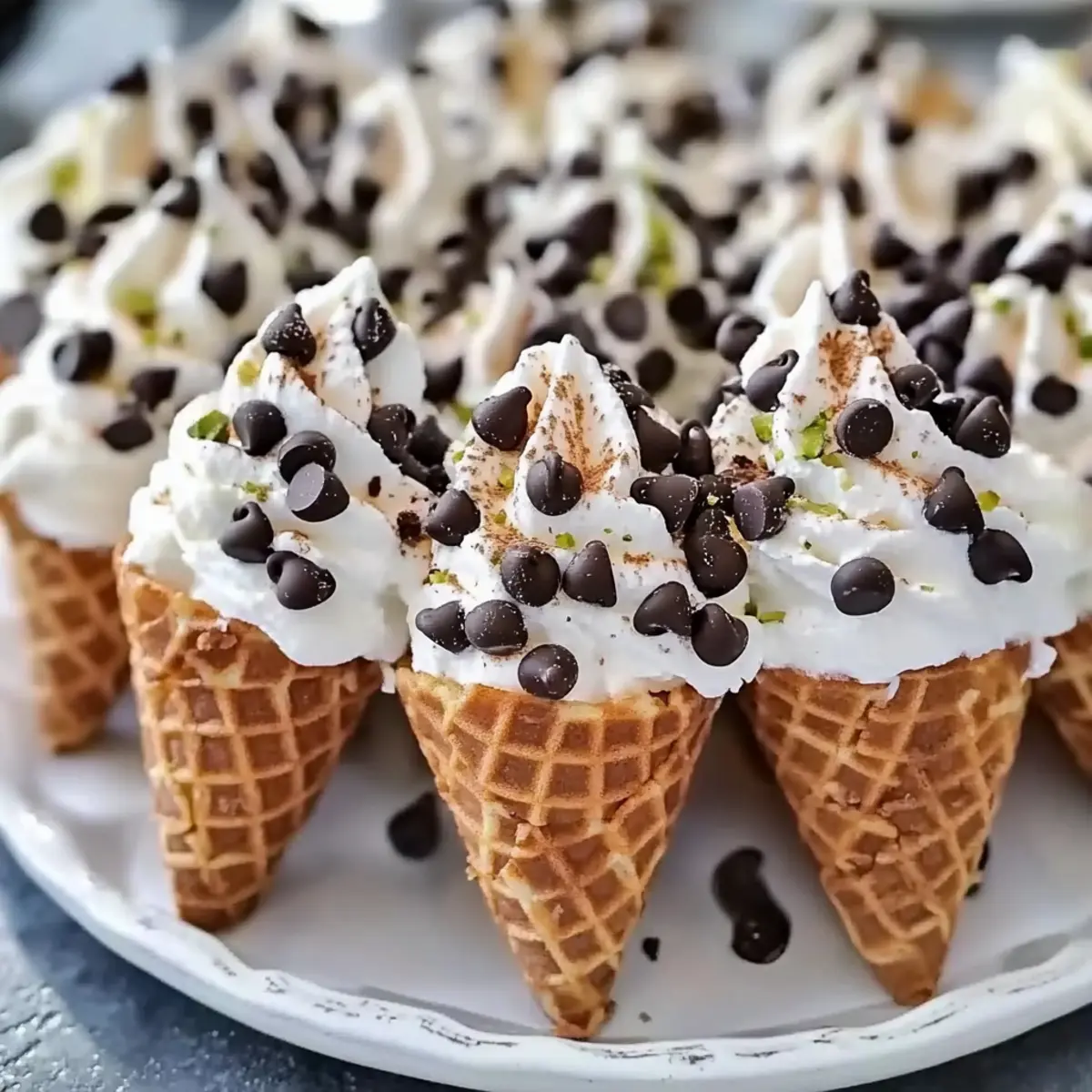 Delicious Chocolate Chip Cannoli Cones for Easy Indulgence