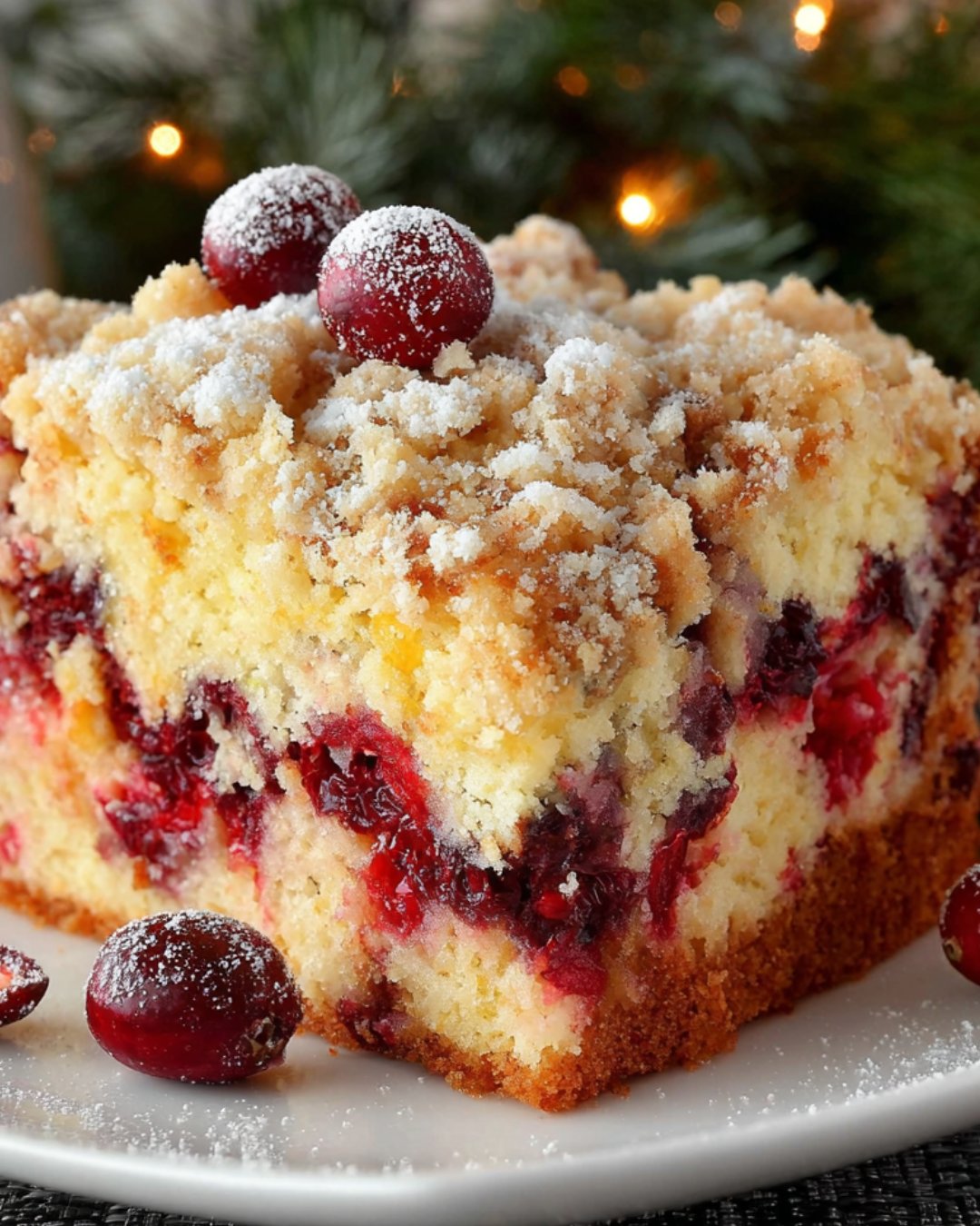Christmas Cranberry Buckle with Sugar Cookie Streusel delights!