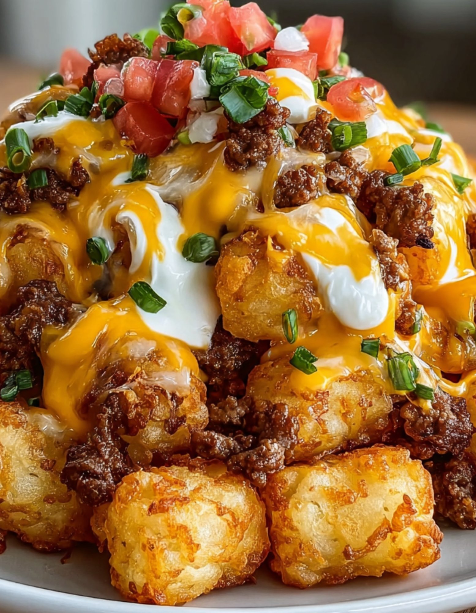 Loaded Cheeseburger Tater Tot Pile: A Must-Try Delight!