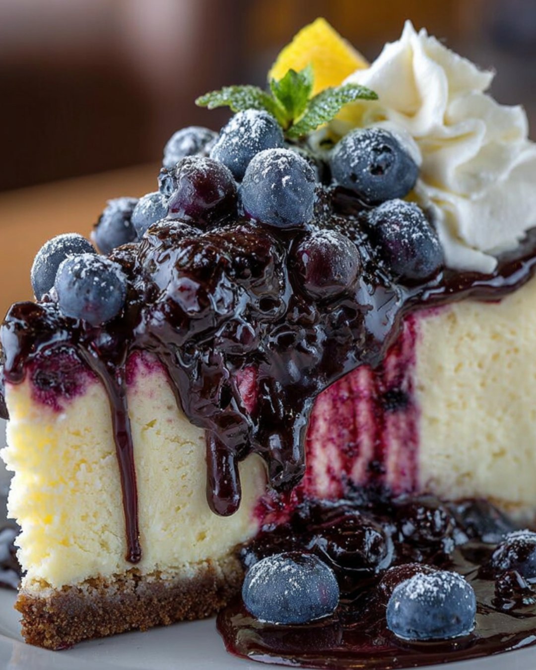 Creamy White Chocolate Blueberry Cheesecake Delight Awaits!
