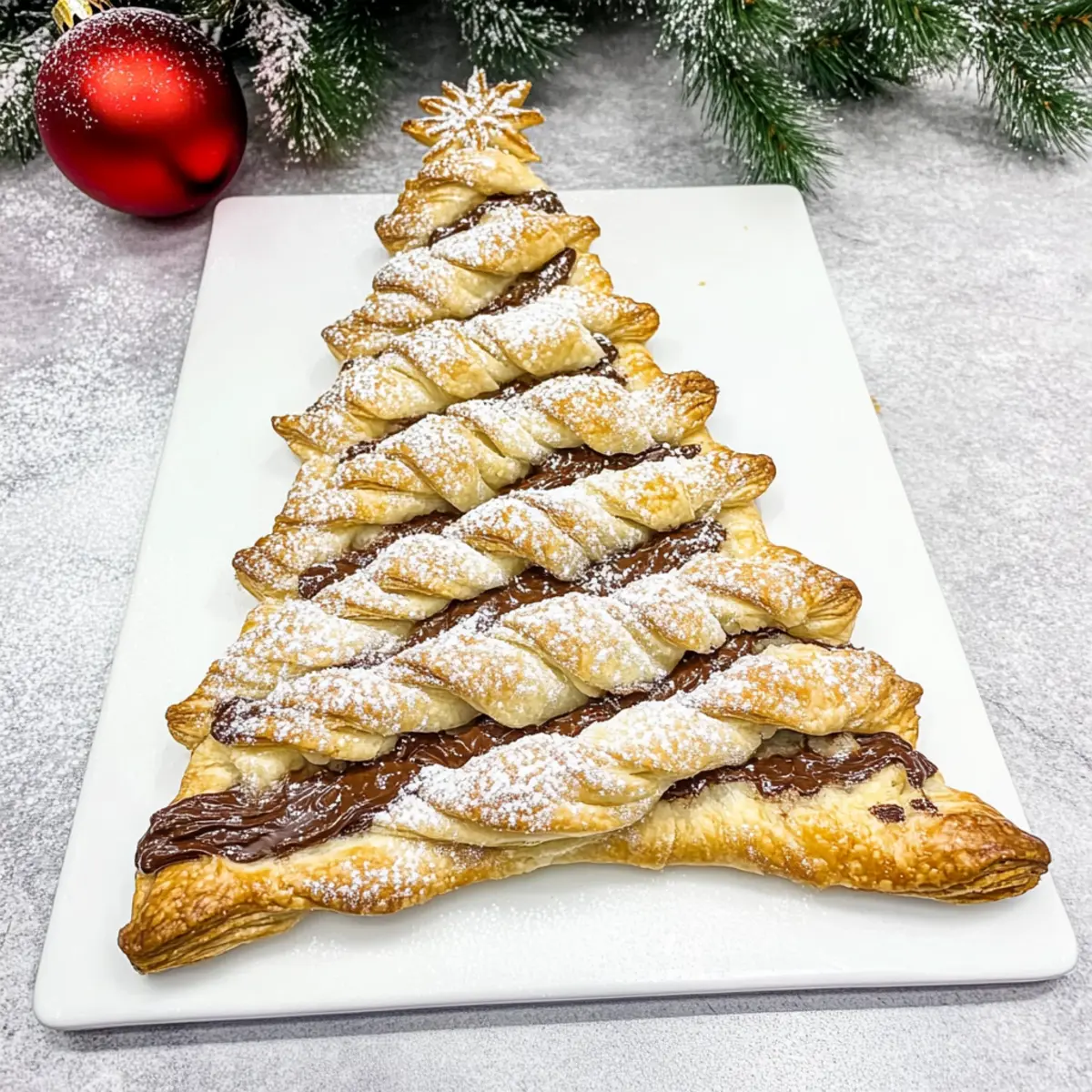 Nutella Puff Pastry Christmas Tree