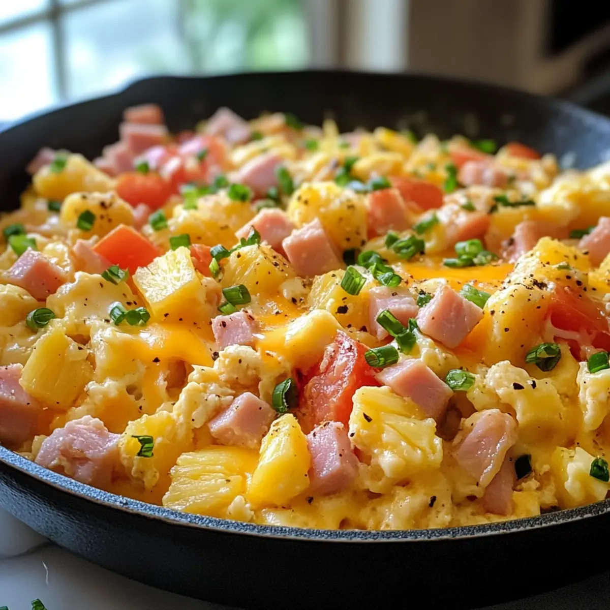 Hawaiian Scrambled Eggs with Cheese: A Tropical Breakfast Treat