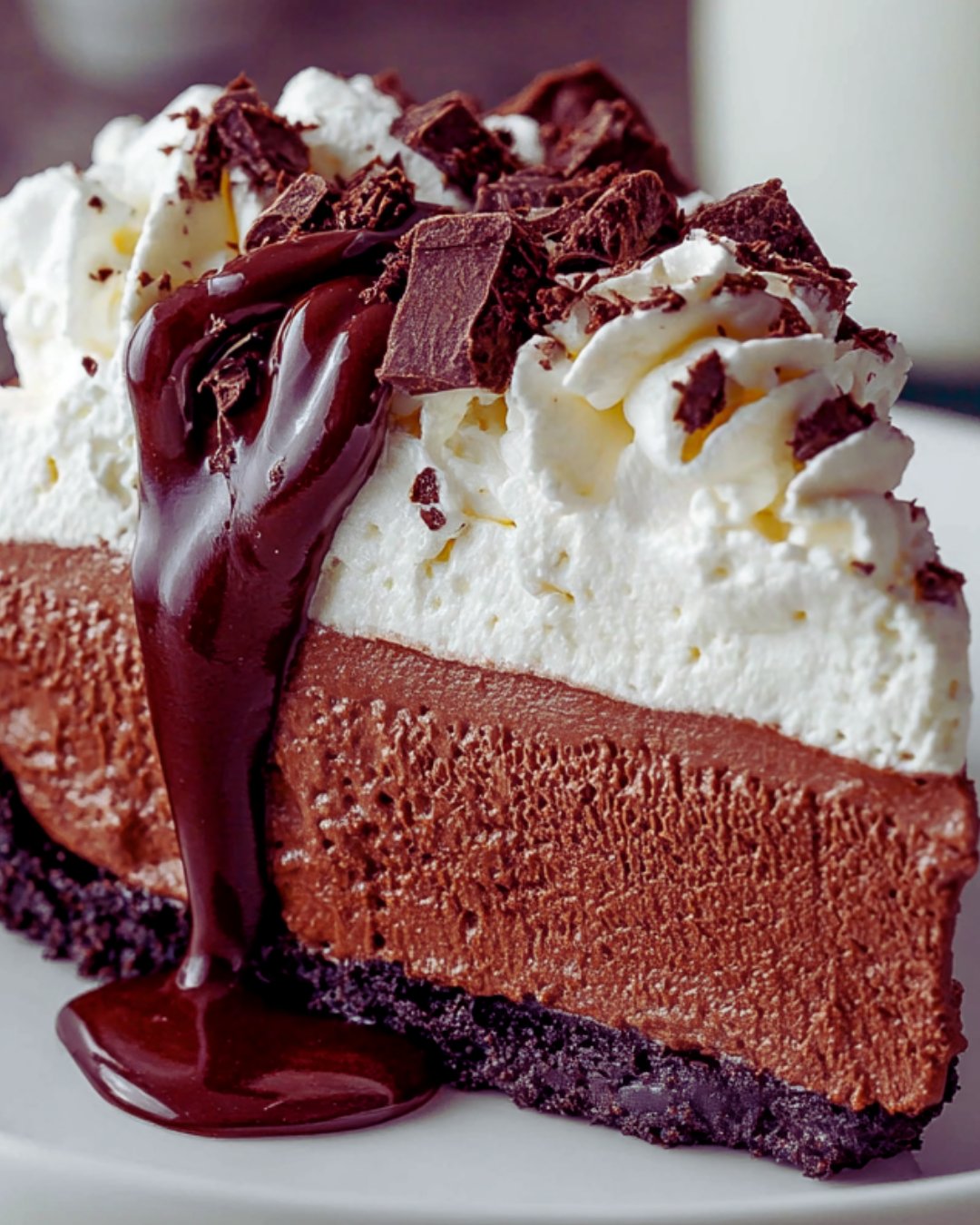 Sky-High Chocolate Mousse Pie will amaze your guests!