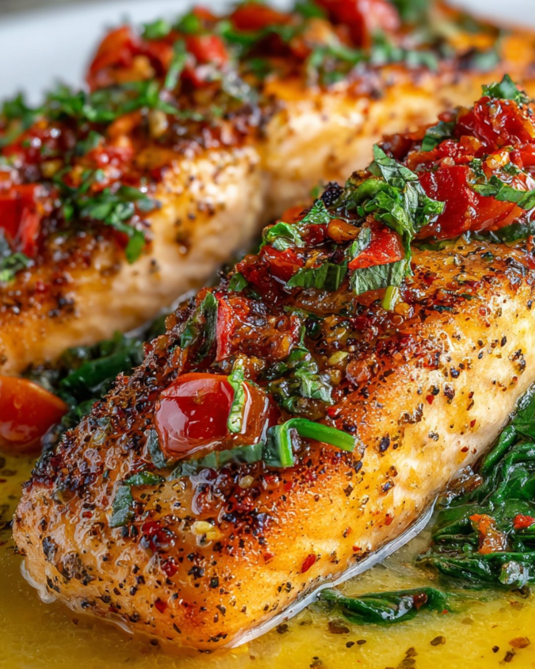 Tuscan Garlic Salmon with Spinach and Tomato Recipe Awaits!