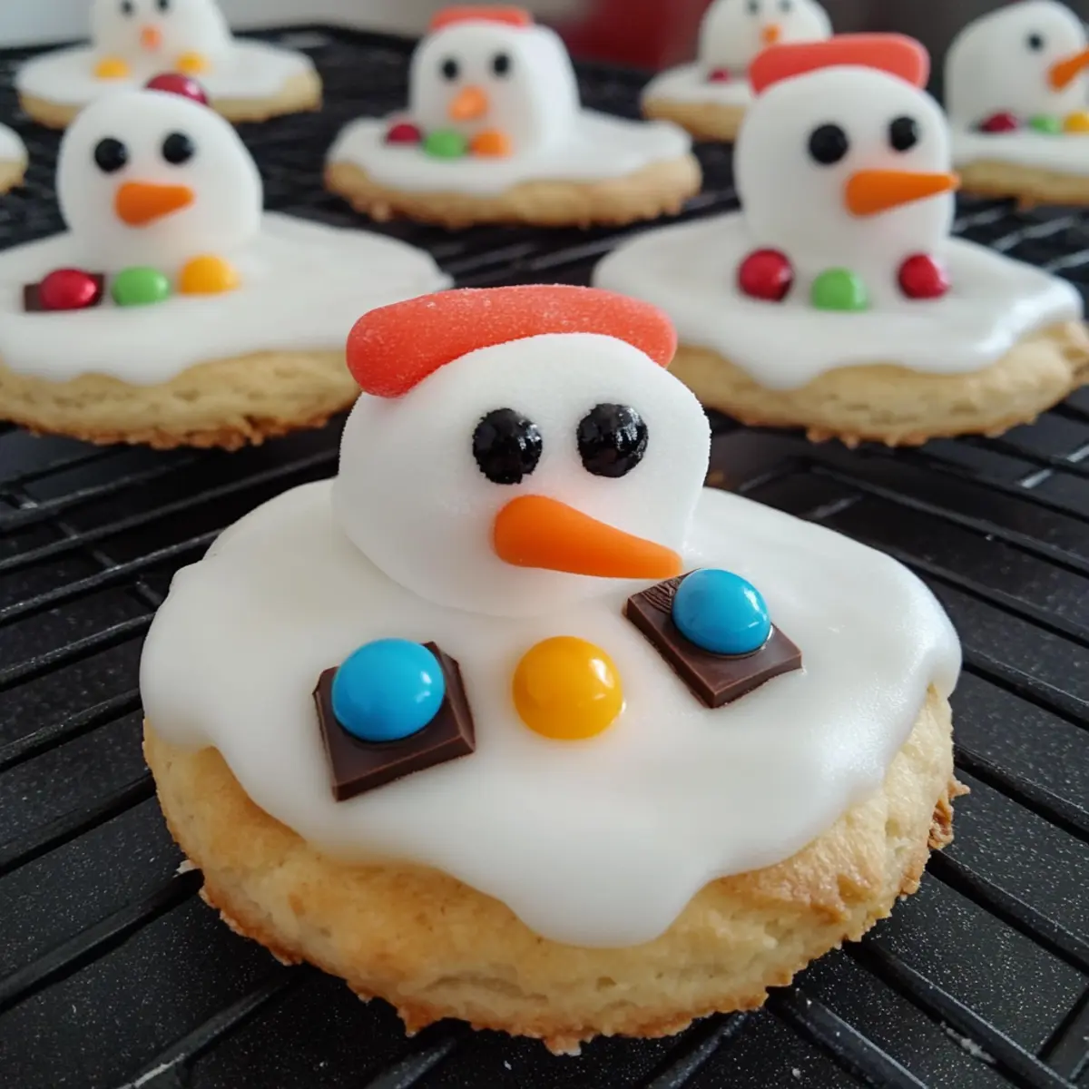 Melted Snowman Biscuits