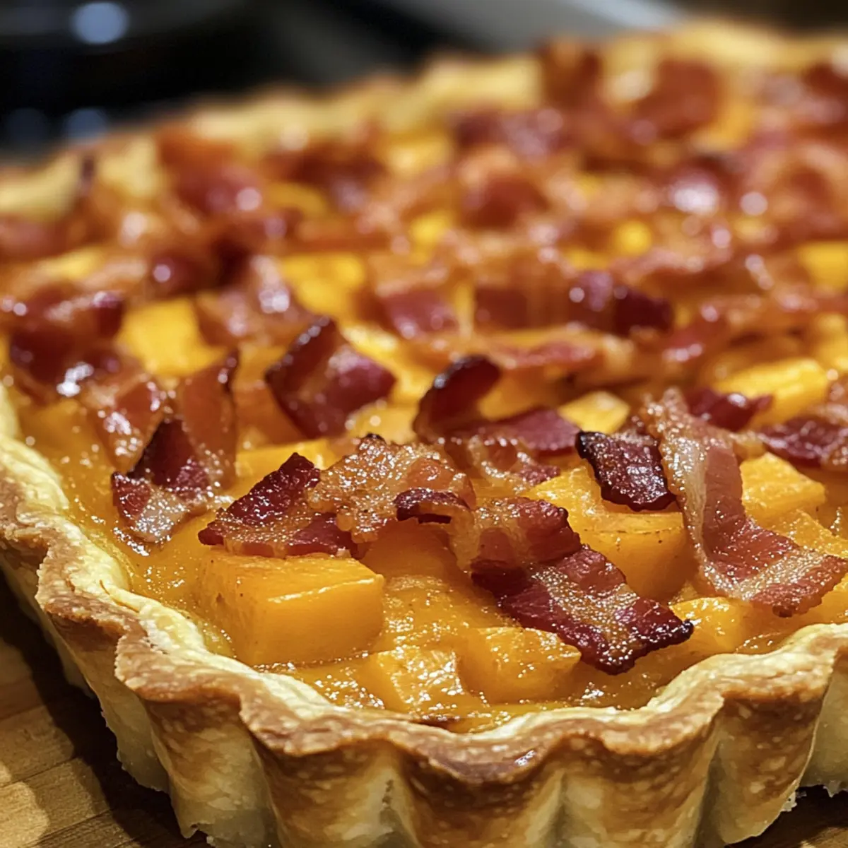 Bacon Tart with Pumpkin and Maple