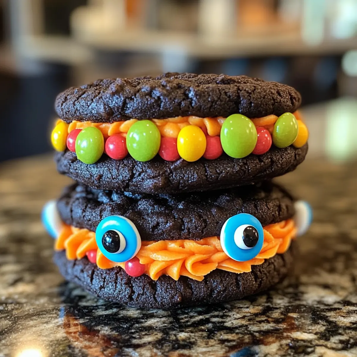 Cute Monster Sandwich Cookies That Are Irresistibly Fun to Make