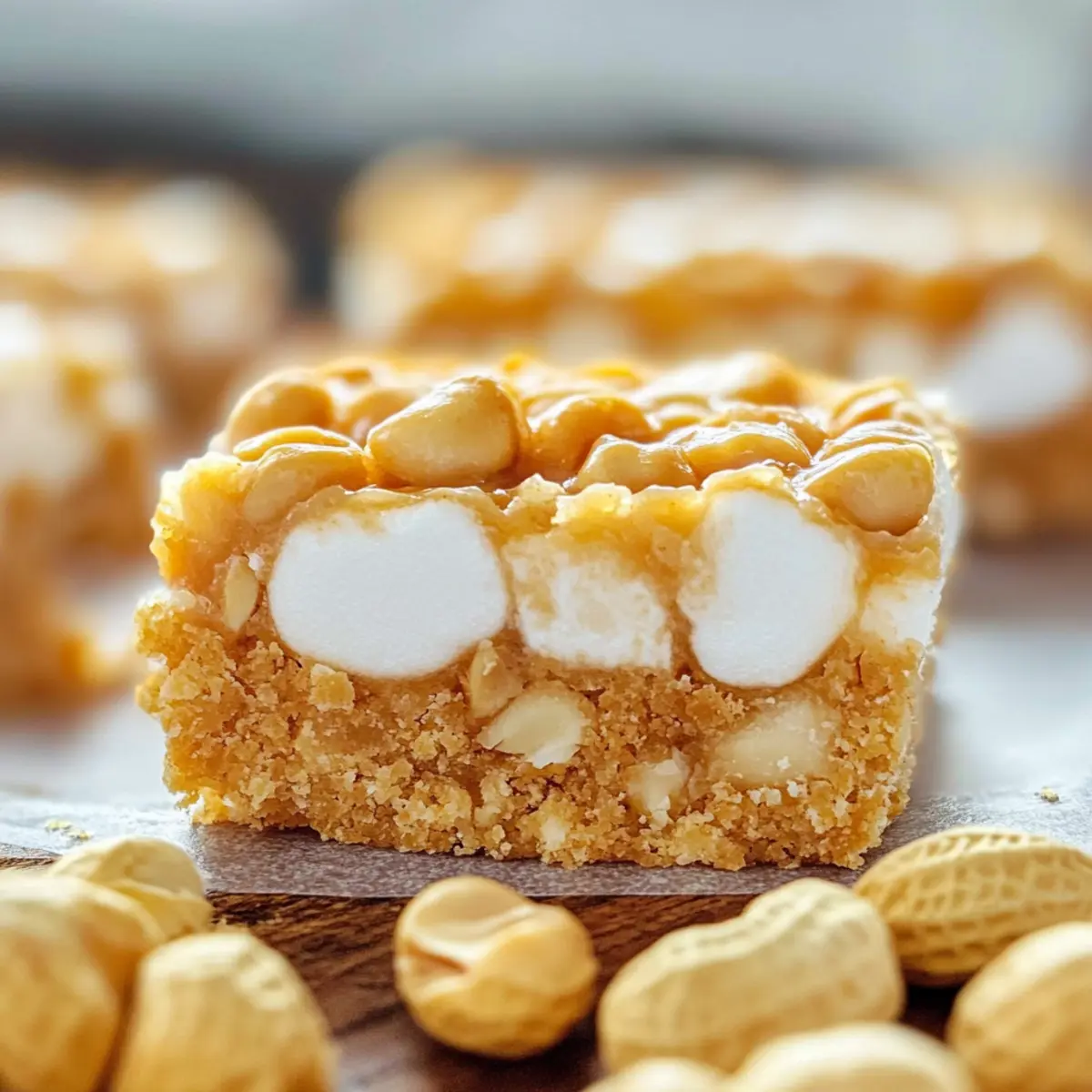 Salted Peanut Marshmallow Bars