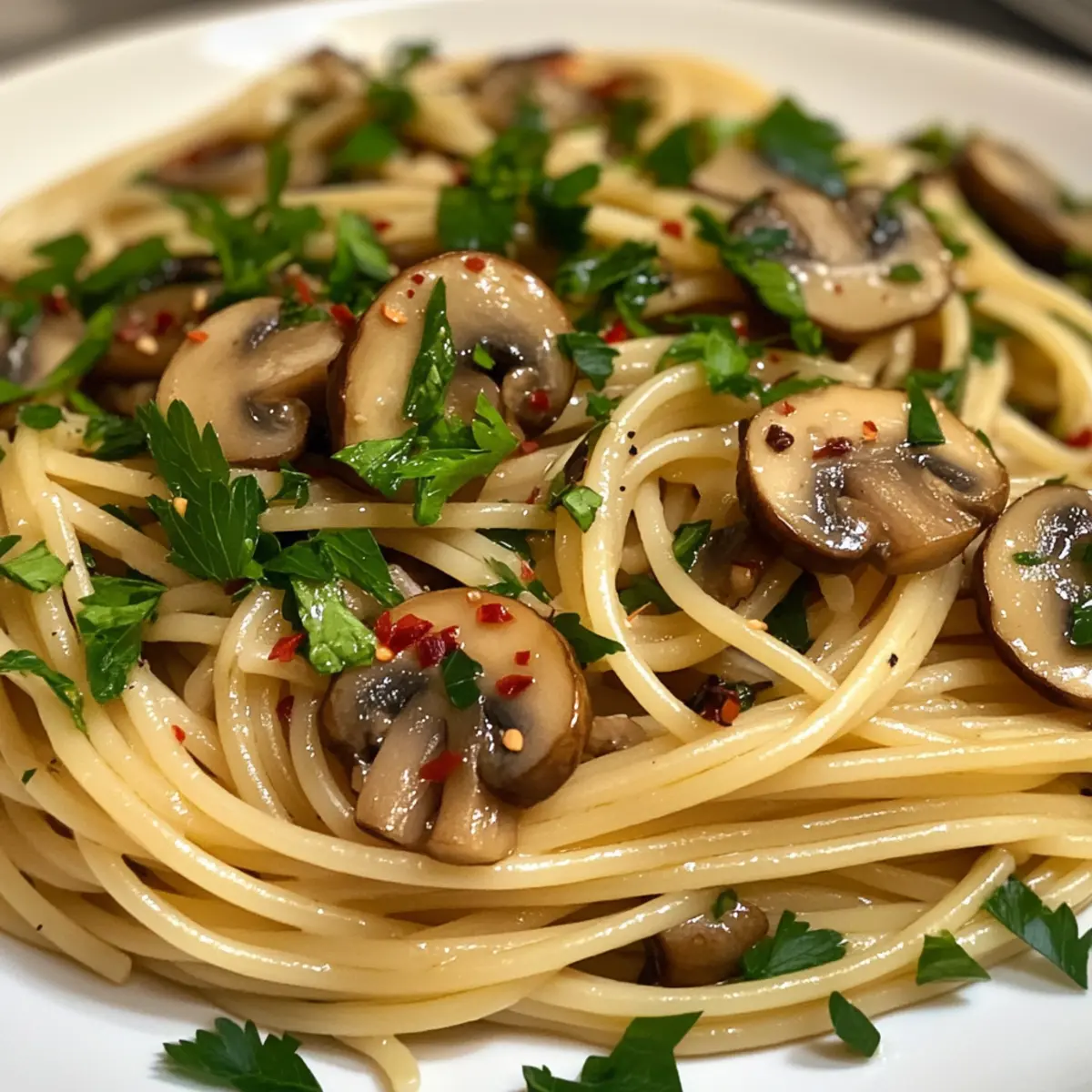 15 Minute Mushroom Spaghetti Aglio Olio: Comfort in a Bowl