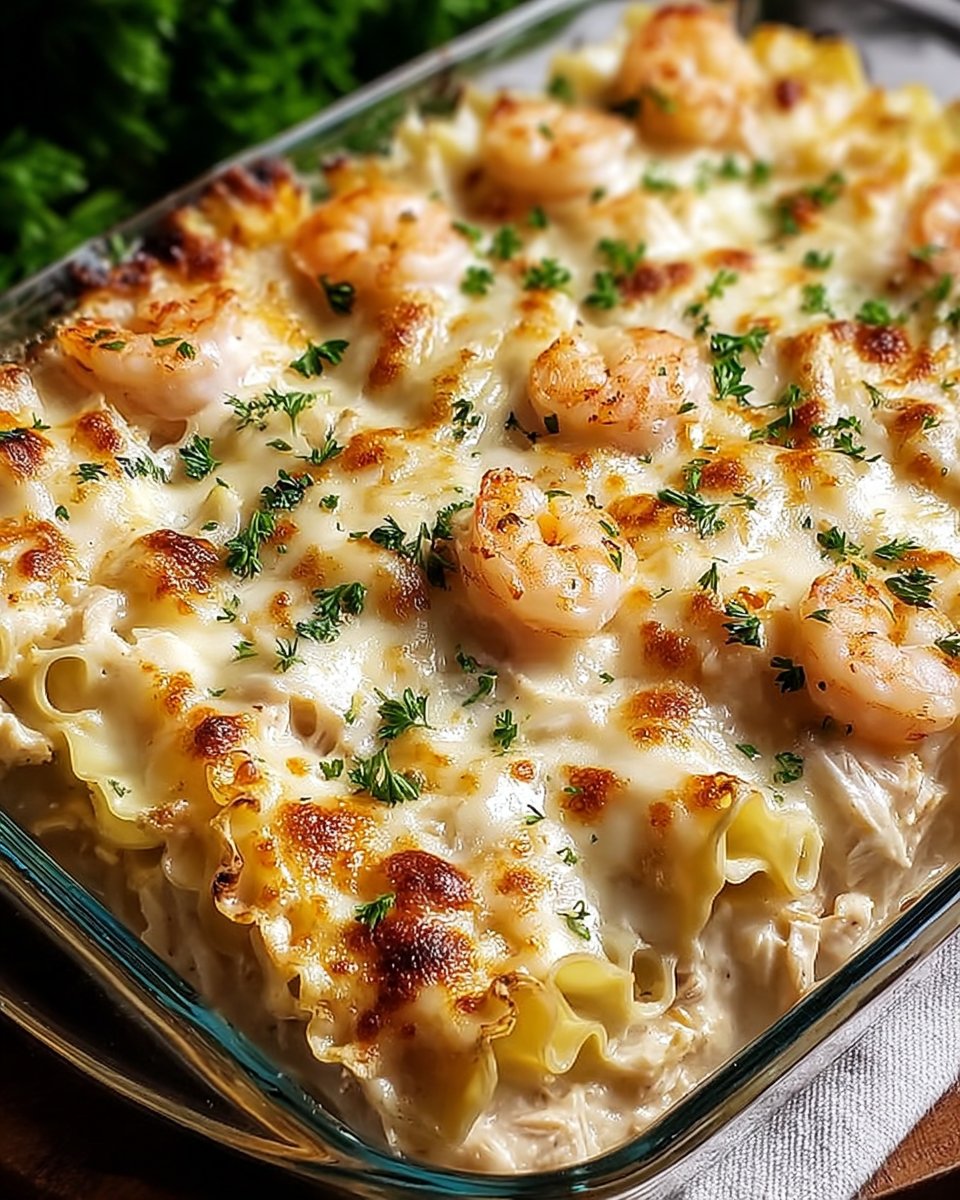 Dive into Decadence: Shrimp & Crab Alfredo Roll-Up Delight!