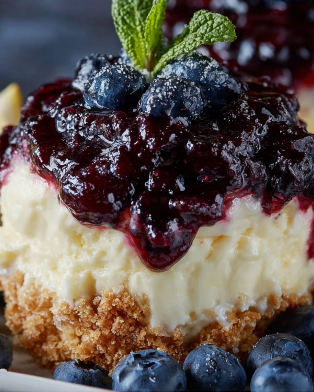 Cream Cheese Lemon Dessert with Blueberry Topping Delight!