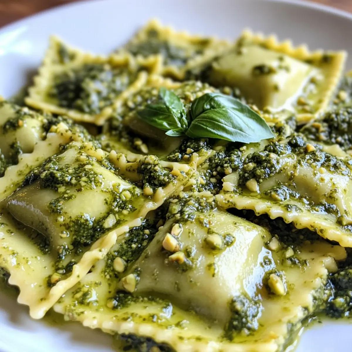 Delicious Ravioli with Pistachio Pesto in 15 Minutes