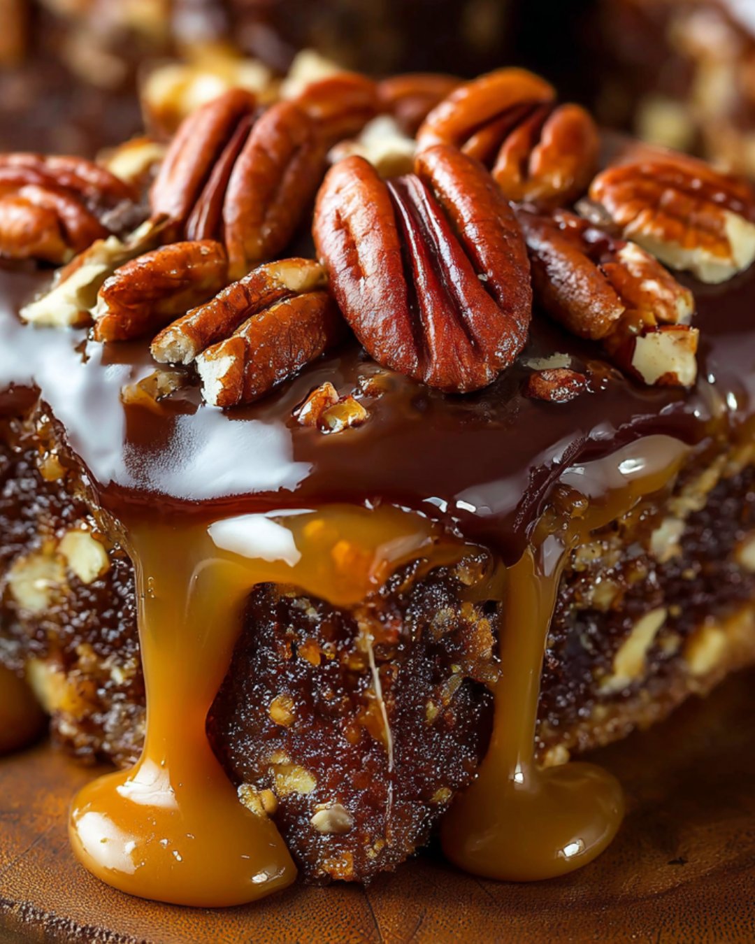 Chocolate Caramel Pecan Cake: Indulge in Sweet Bliss!