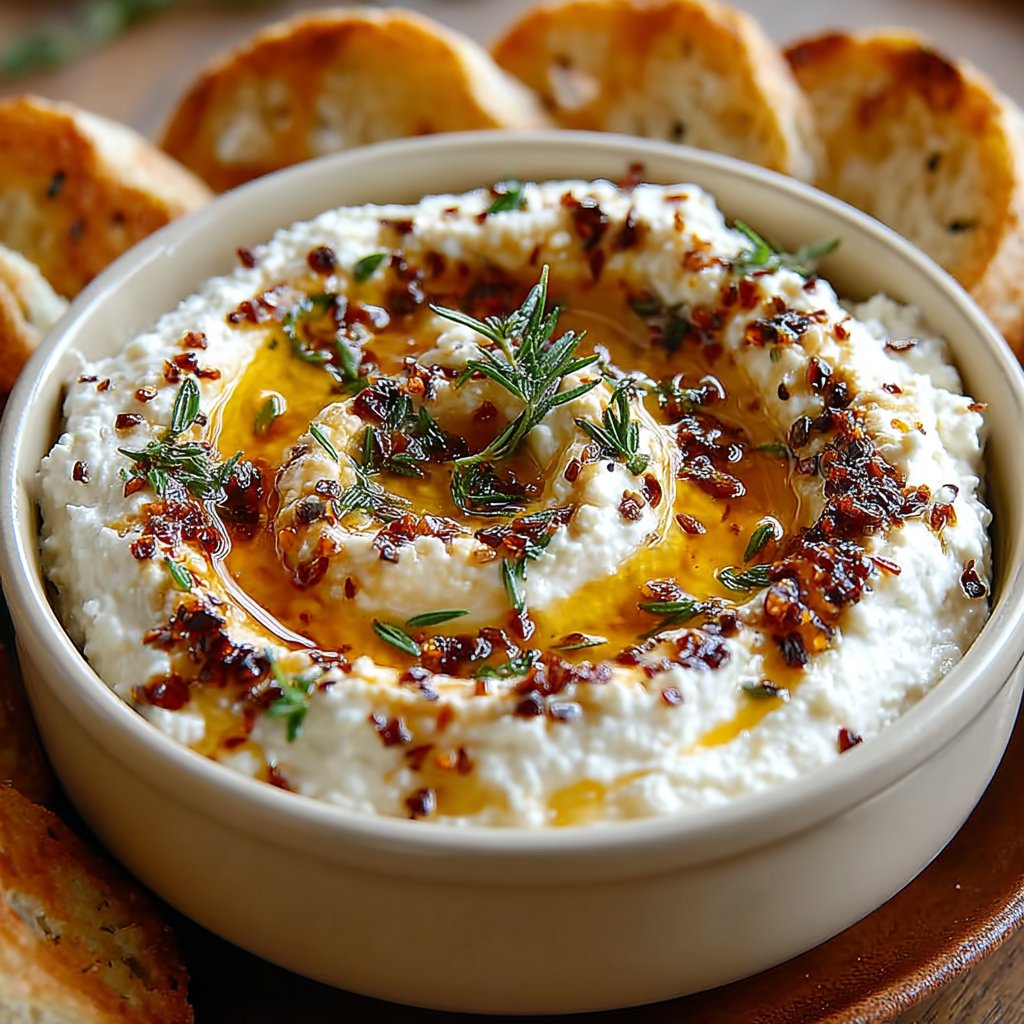 Creamy Spicy Ricotta Dip with Hot Honey Delights Everyone!