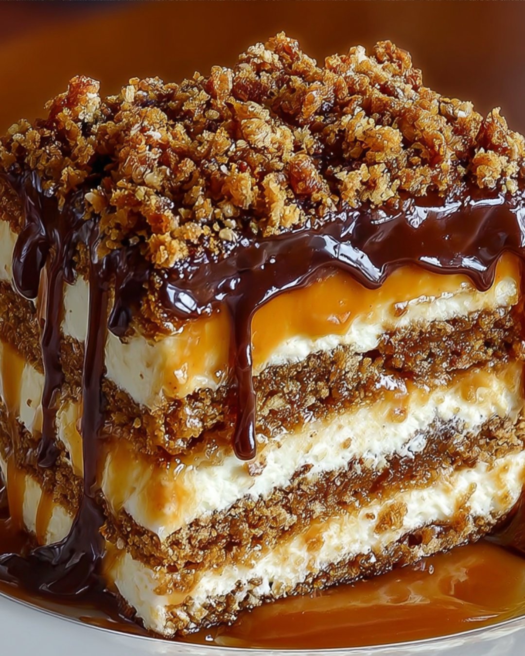 Caramel Crunch Cake: Indulge in this sweet delight!