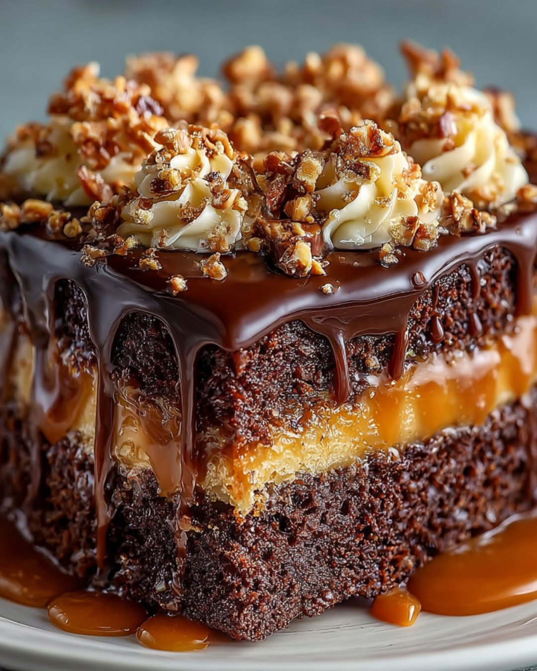 Chocolate Caramel Toffee Crunch Cake will Delight You!