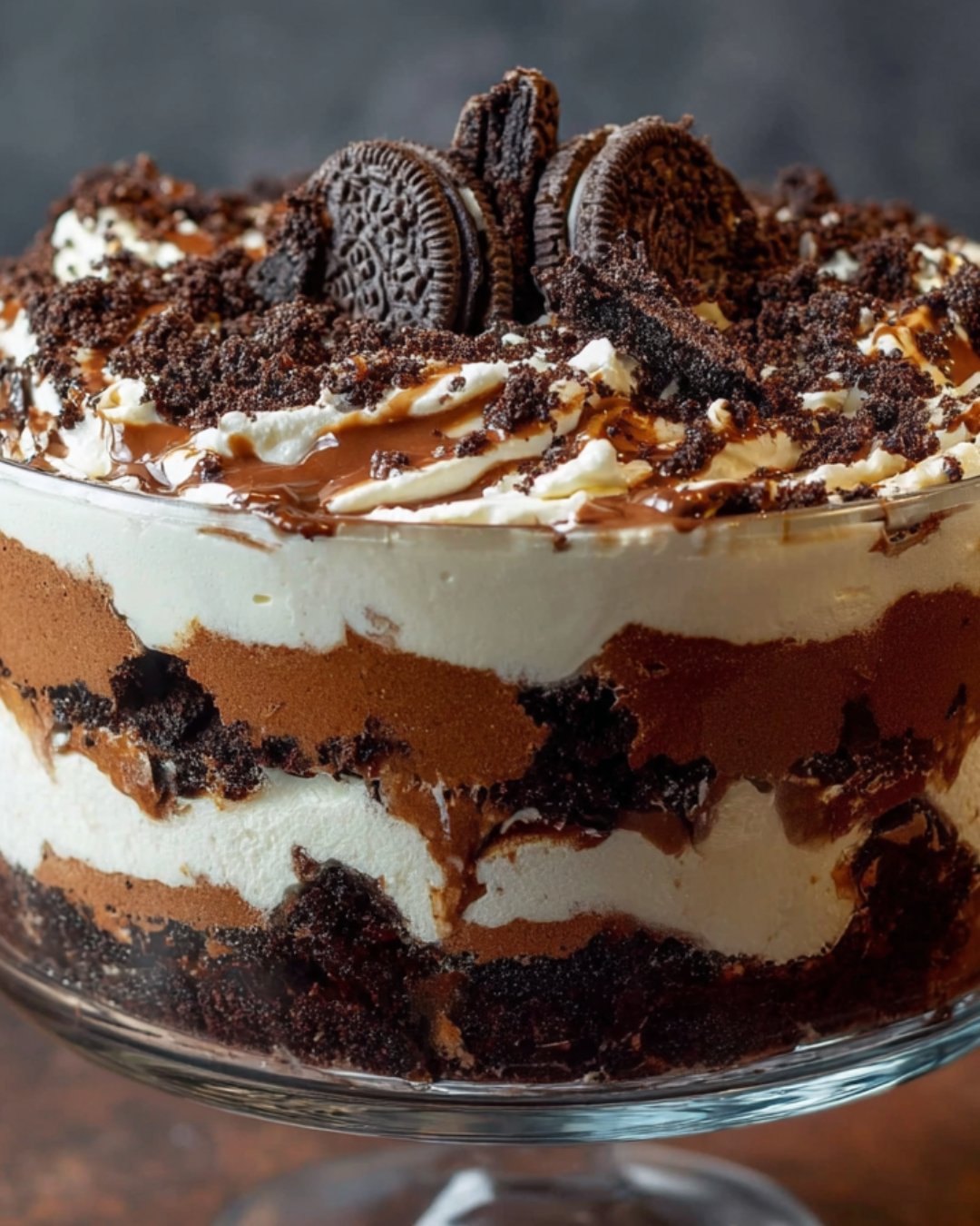 Irresistible Chocolate Oreo Cheesecake Brownie Trifle delights!