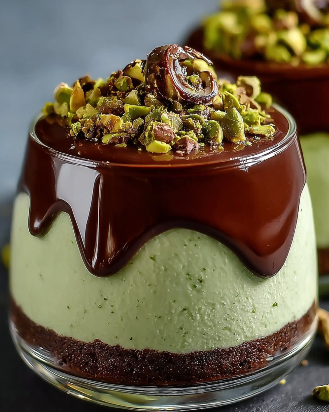 Pistachio Mousse with Chocolate Ganache Delight: Indulge Now!