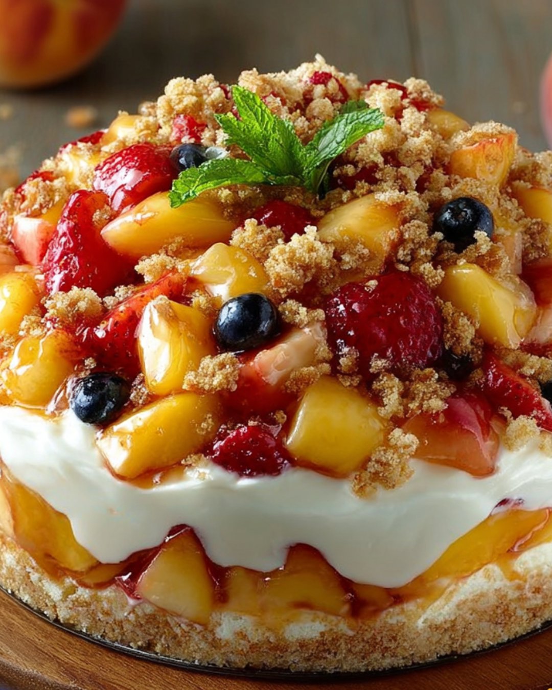 Peach Cobbler Cheesecake Fruit Salad: A Delightful Twist!