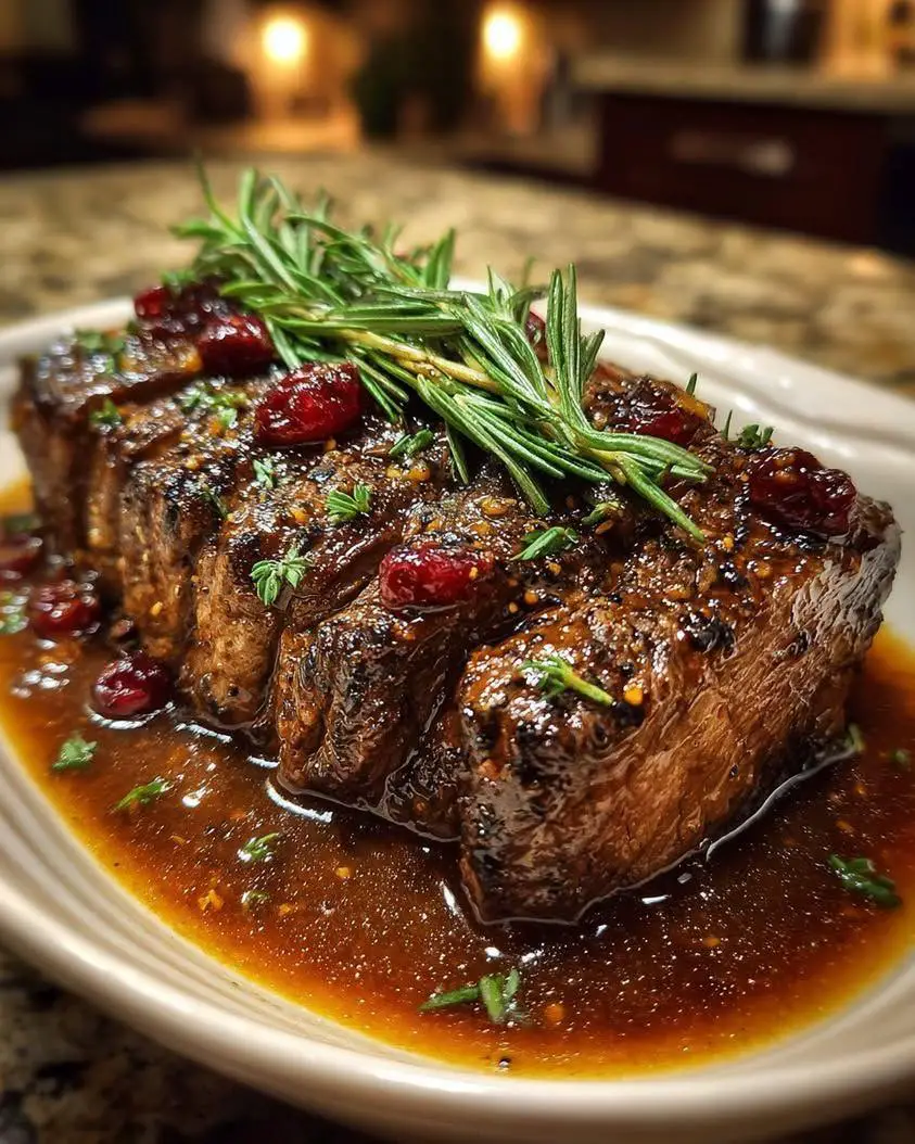 Braised Beef Roast with Cranberry Balsamic Glaze: A Must-Try Delight!