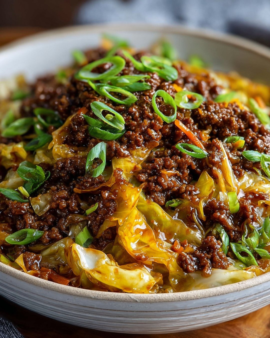 Low Carb Mongolian Ground Beef Cabbage Recipe You'll Love!