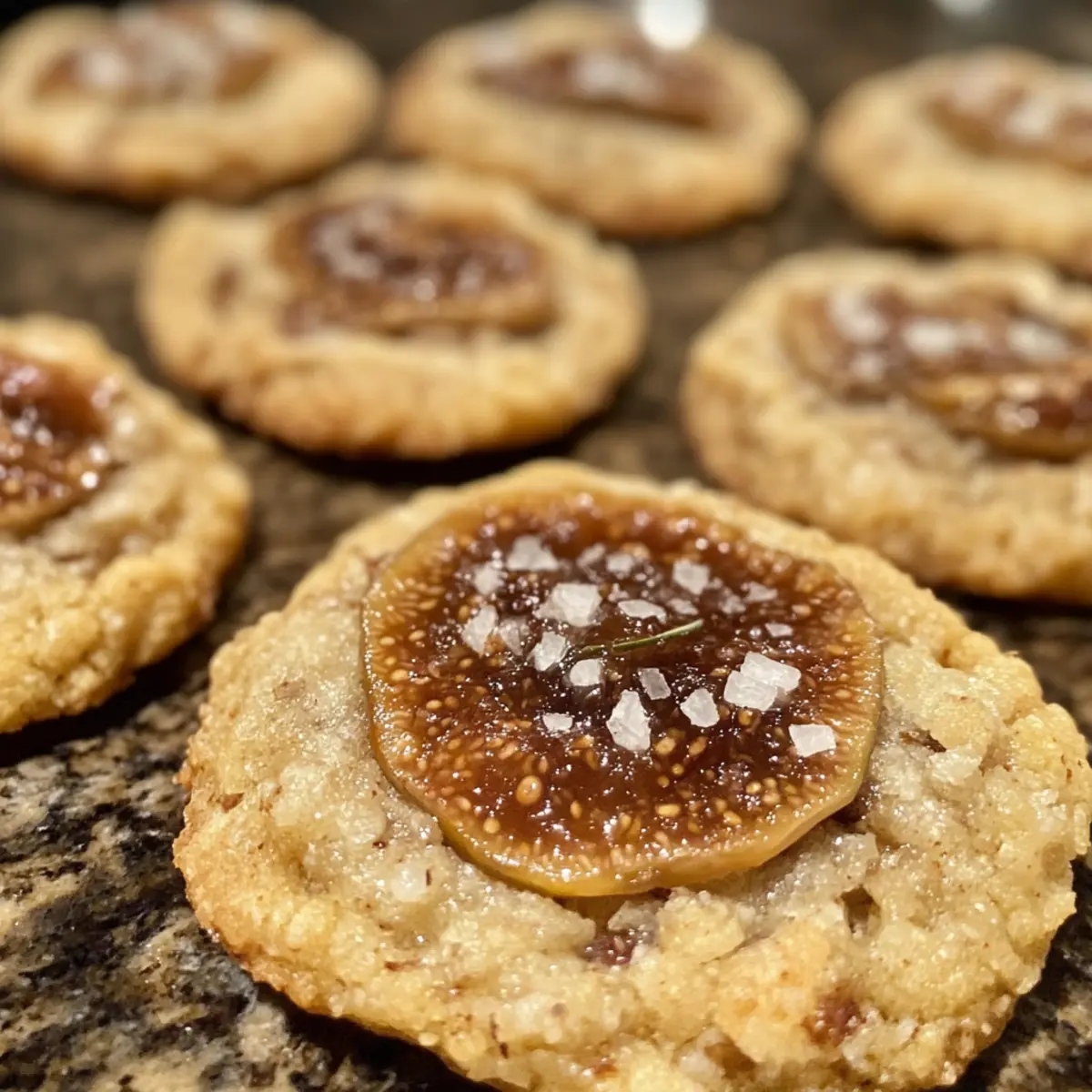 Sweet and Savory Rosemary and Spiced Fig Thumbprint Cookies