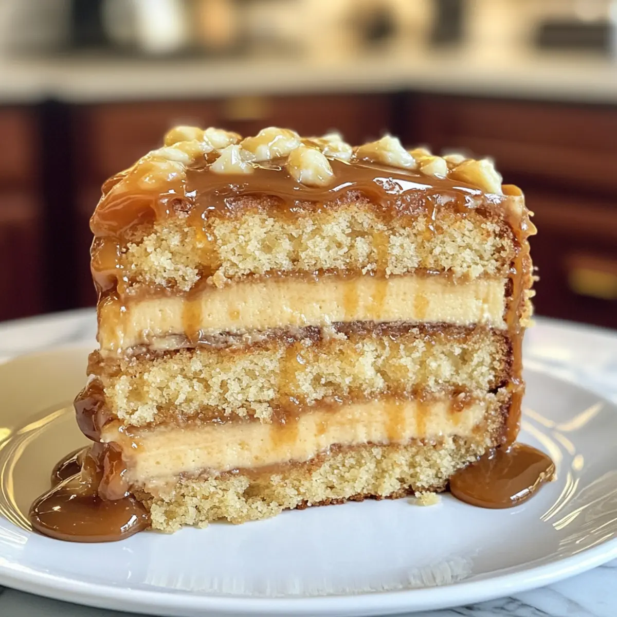 Moist Gluten Free Banana Cake with Salted Caramel Bliss