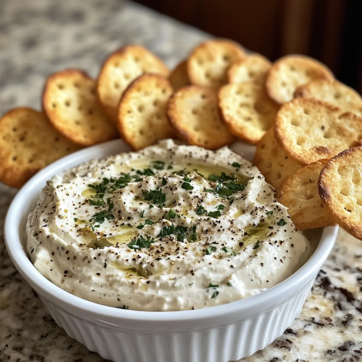 Creamy Pepperoncini Dip with Homemade Bagel Chips Bliss