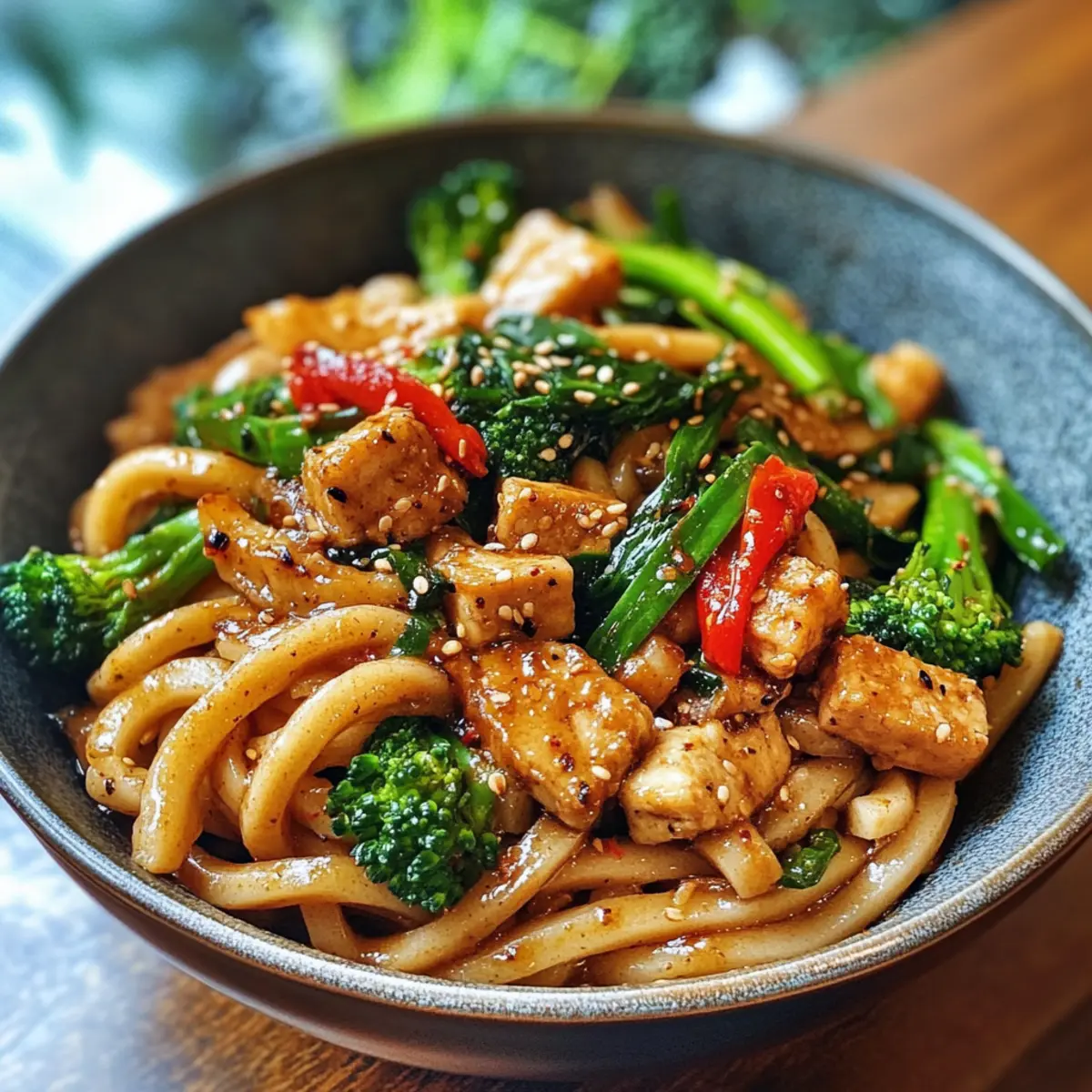 Delicious Vegan Sesame Yaki Udon Noodles Ready in 20 Minutes