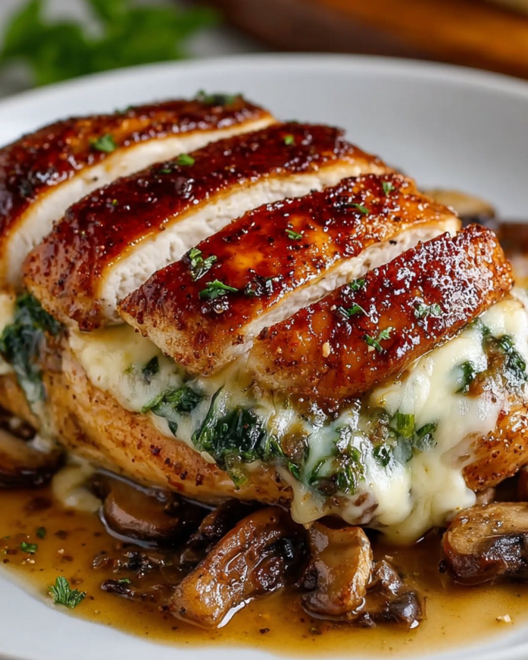 Mushroom Stuffed Chicken Breast will Wow Your Guests!