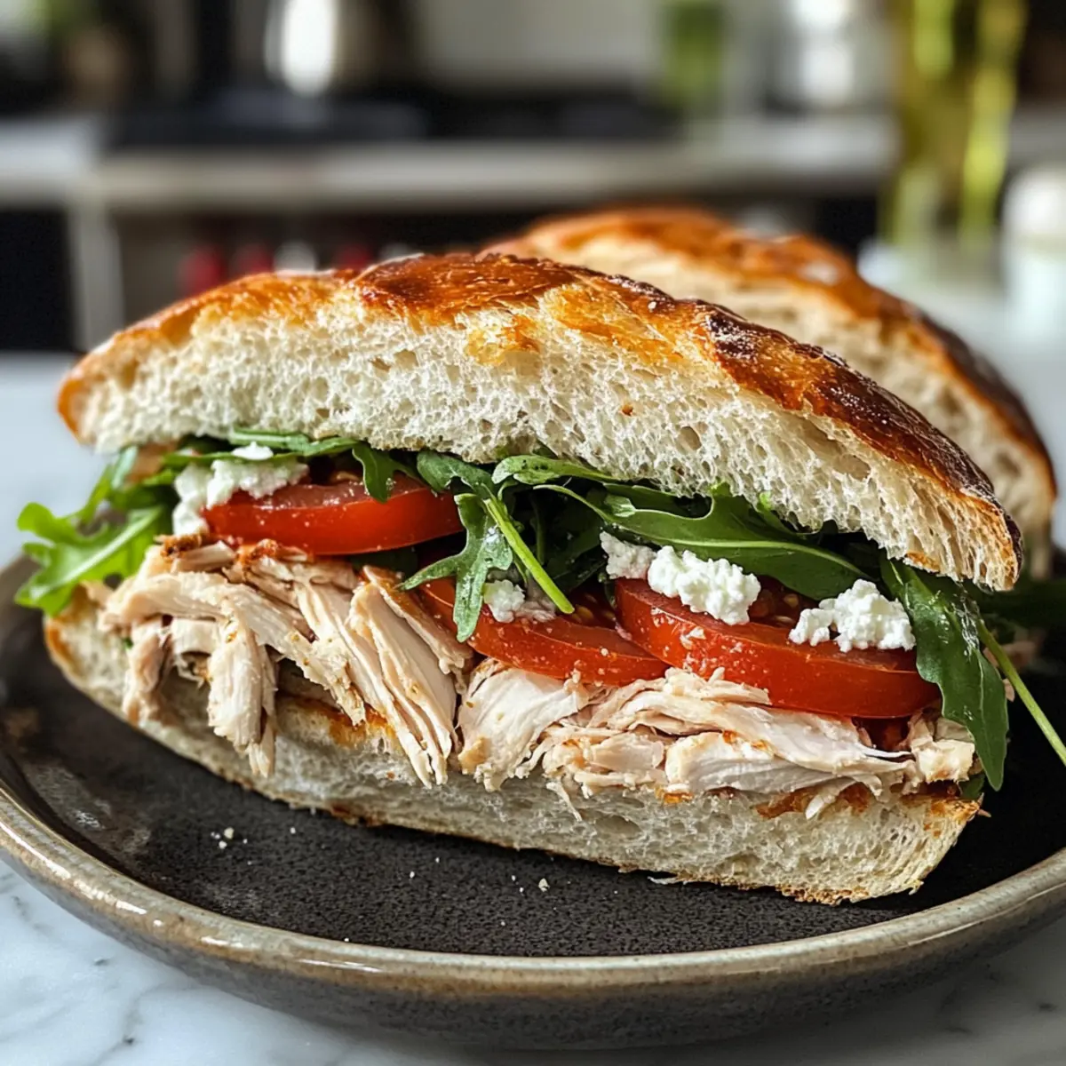 Gourmet French Sandwich with Roast Chicken for a Flavor Boost