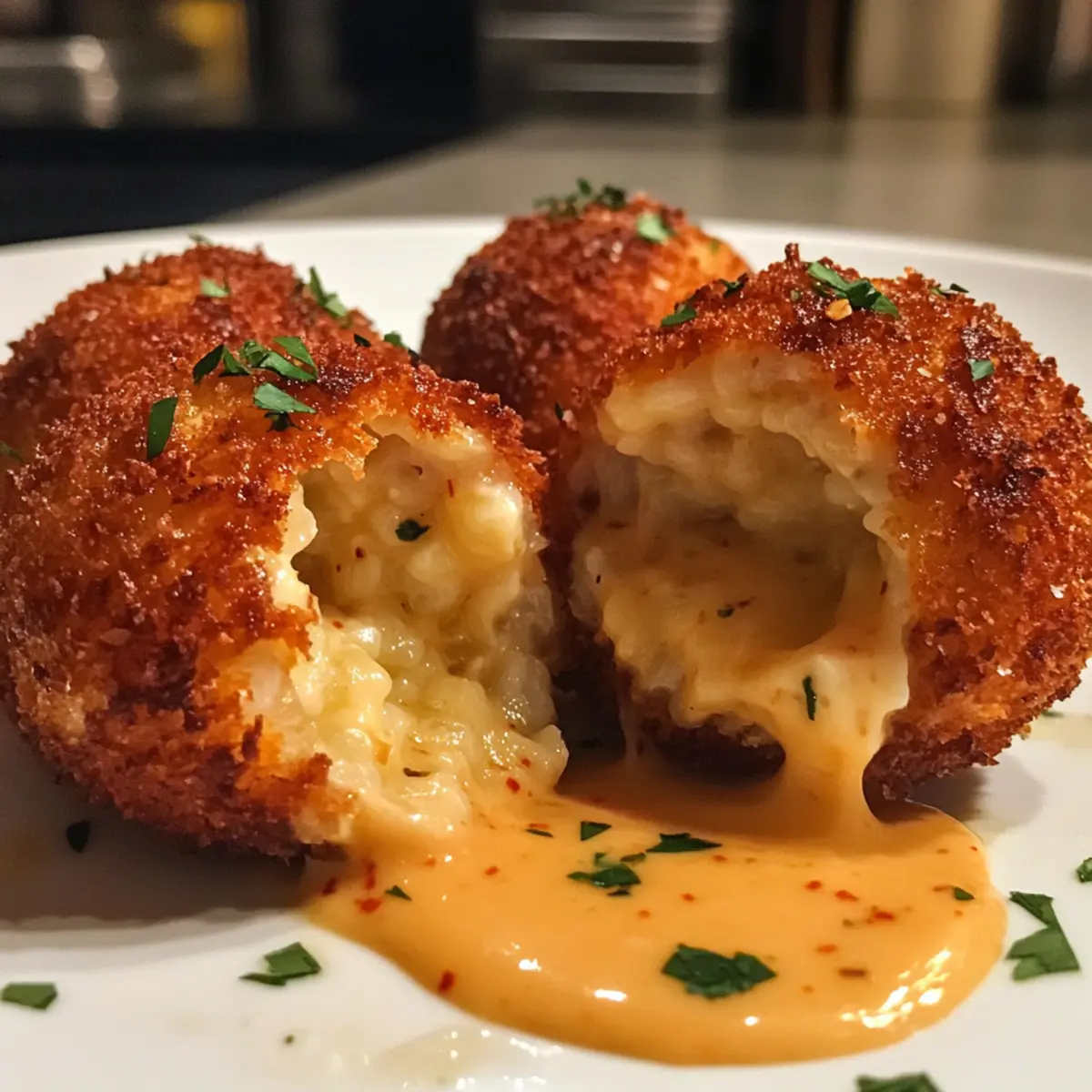 Savor Crispy Arancini with Calabrian Chili Aioli Today