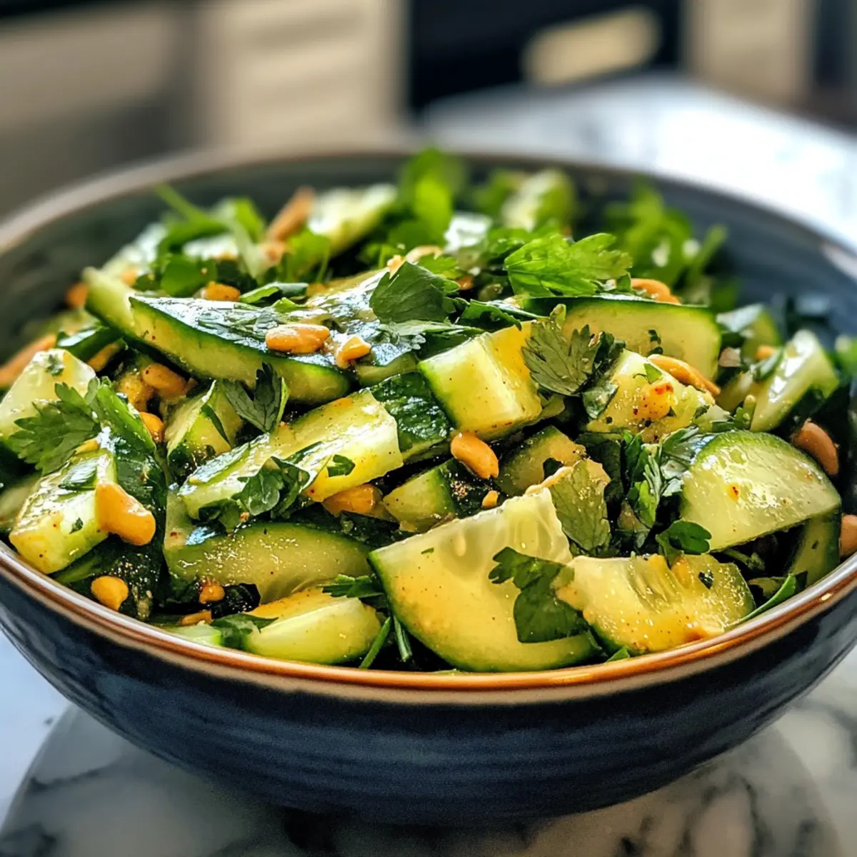 Cucumber Peanut Butter Salad: A Refreshing Vegan Delight
