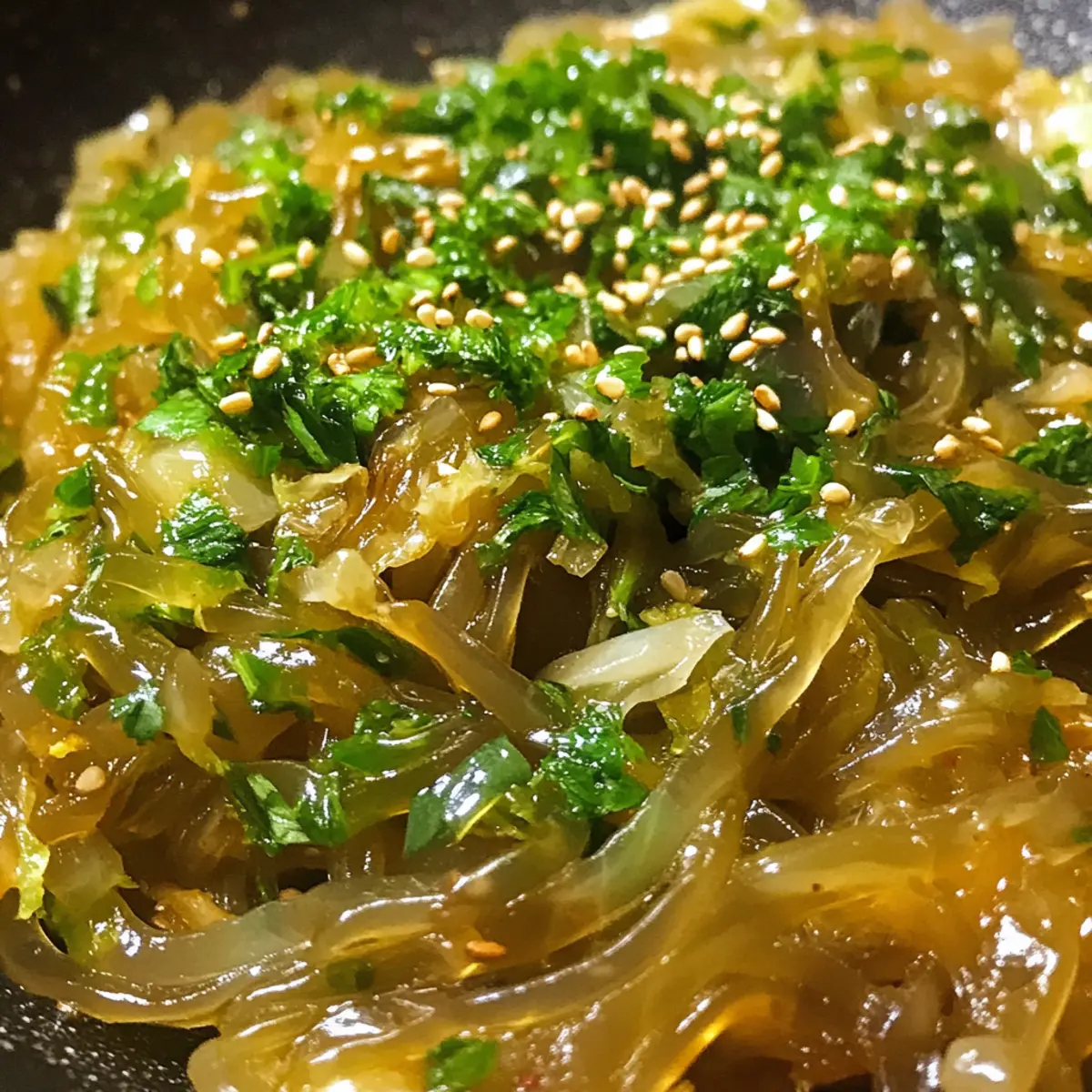 Savor the Crunch: Cabbage Glass Noodles Stir Fry Bliss
