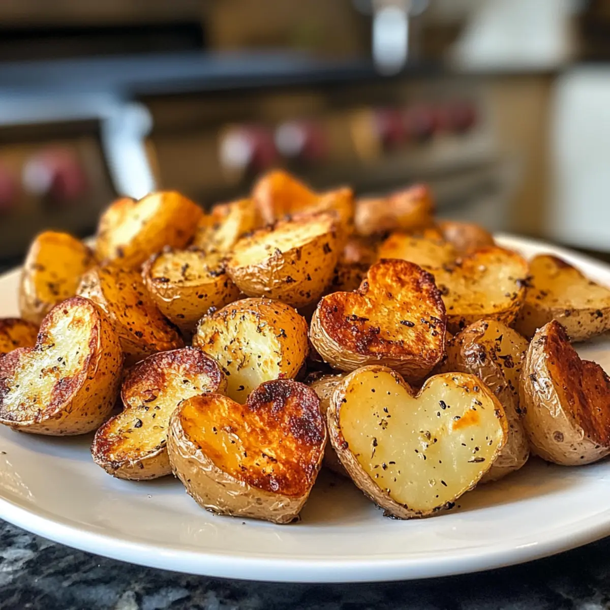 Crispy Roasted Heart Potatoes for a Fun Family Feast