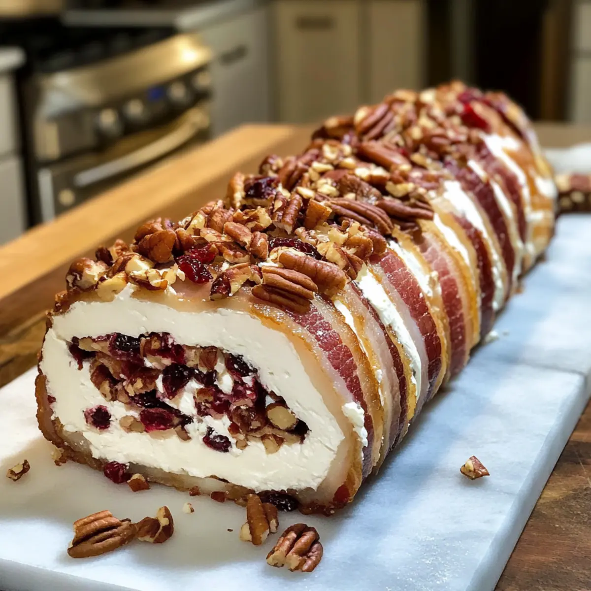 Million Dollar Bacon Goat Cheese Appetizer Log