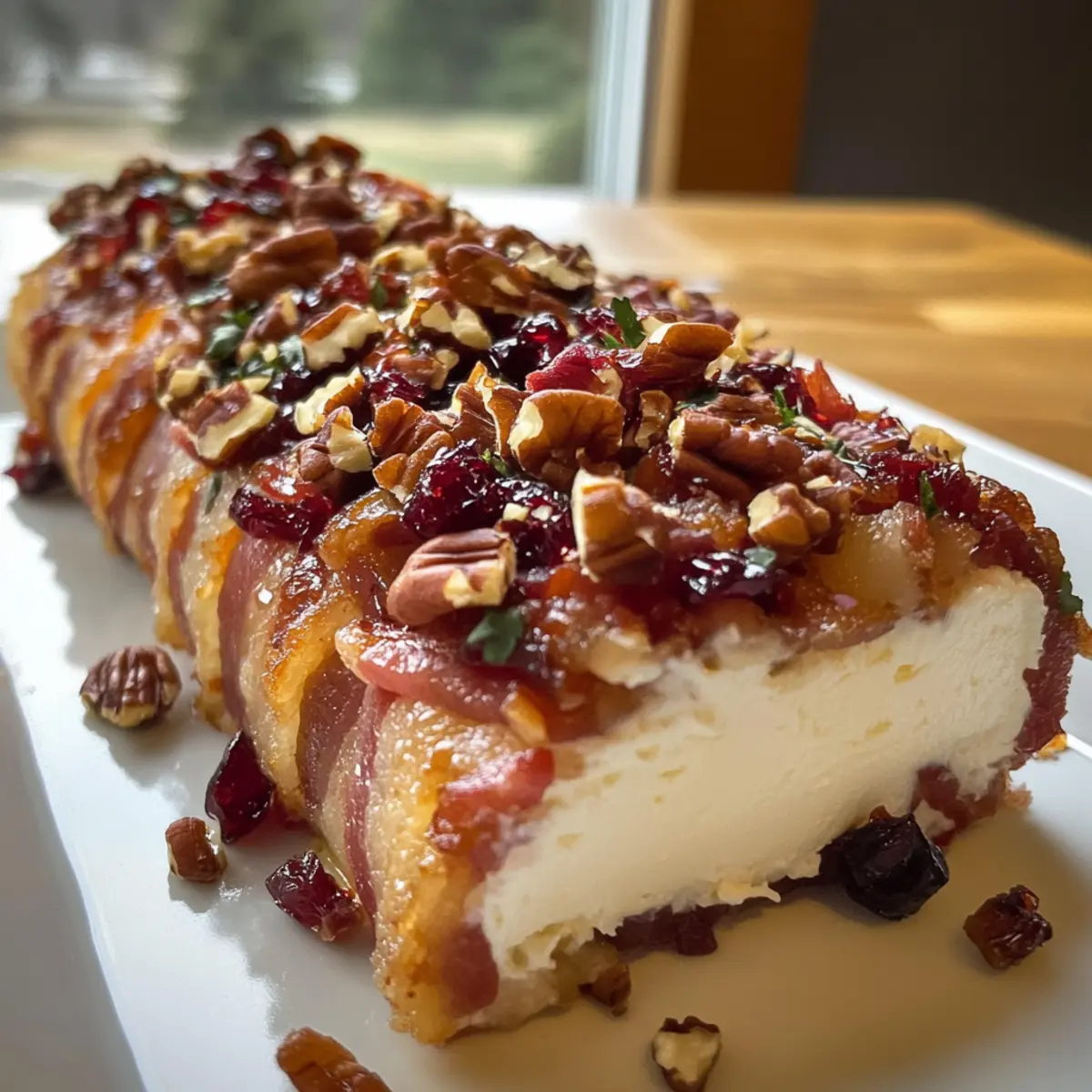 Irresistible Million Dollar Bacon Goat Cheese Appetizer Log
