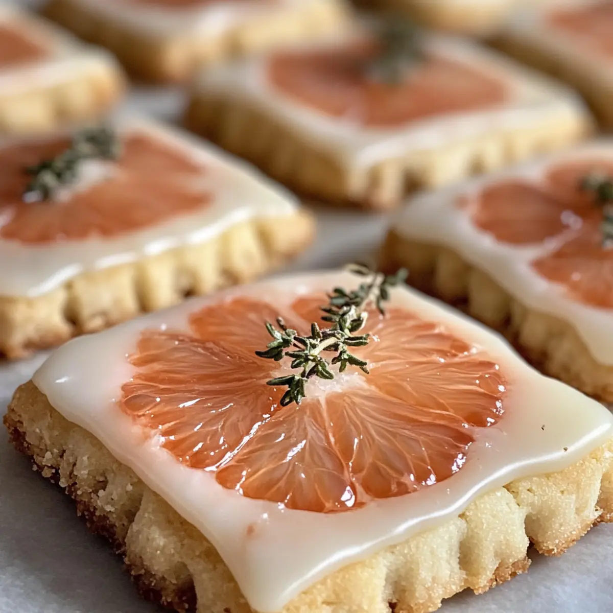 Lovely Pink Grapefruit and Thyme Vegan Shortbread Cookies Bliss