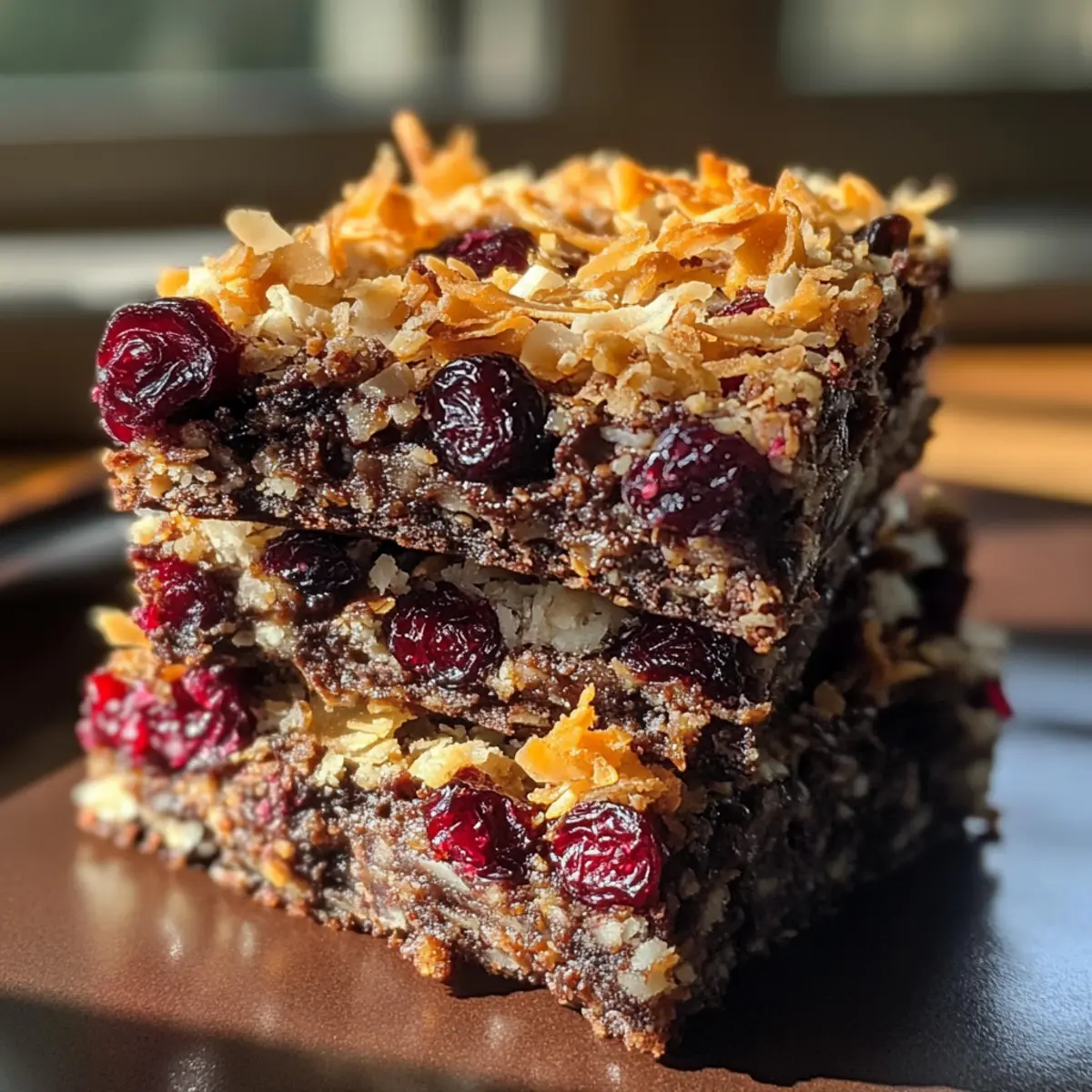 Decadent Dark Chocolate Cranberry Magic Bars for Holiday Cheer