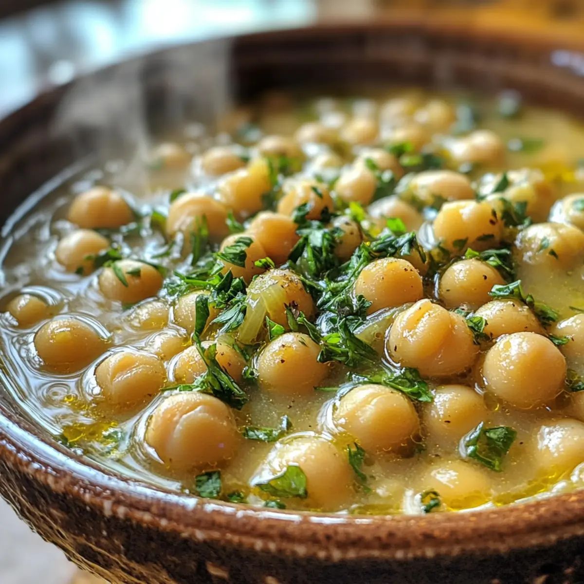 Creamy Greek Chickpea Soup for Cozy, Healthy Nights