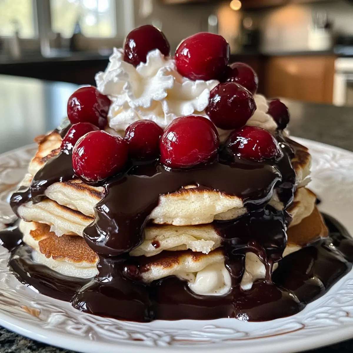 Irresistible Chocolate Cherry Pancakes for Breakfast Bliss