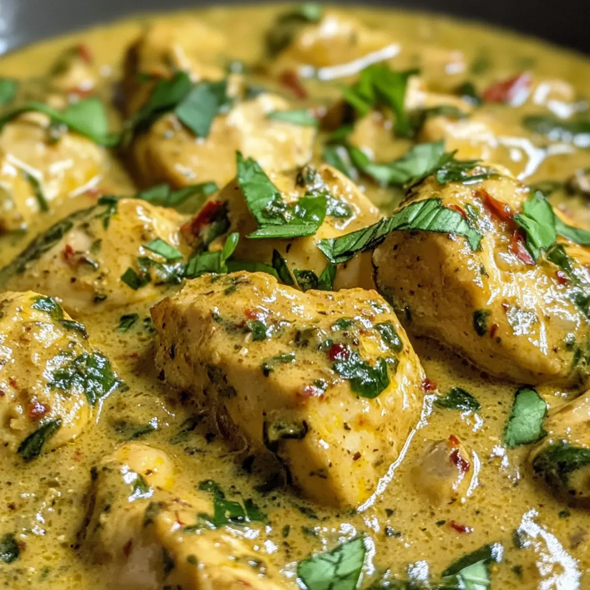 Basil Chicken with Coconut Curry Sauce: Comfort in a Bowl