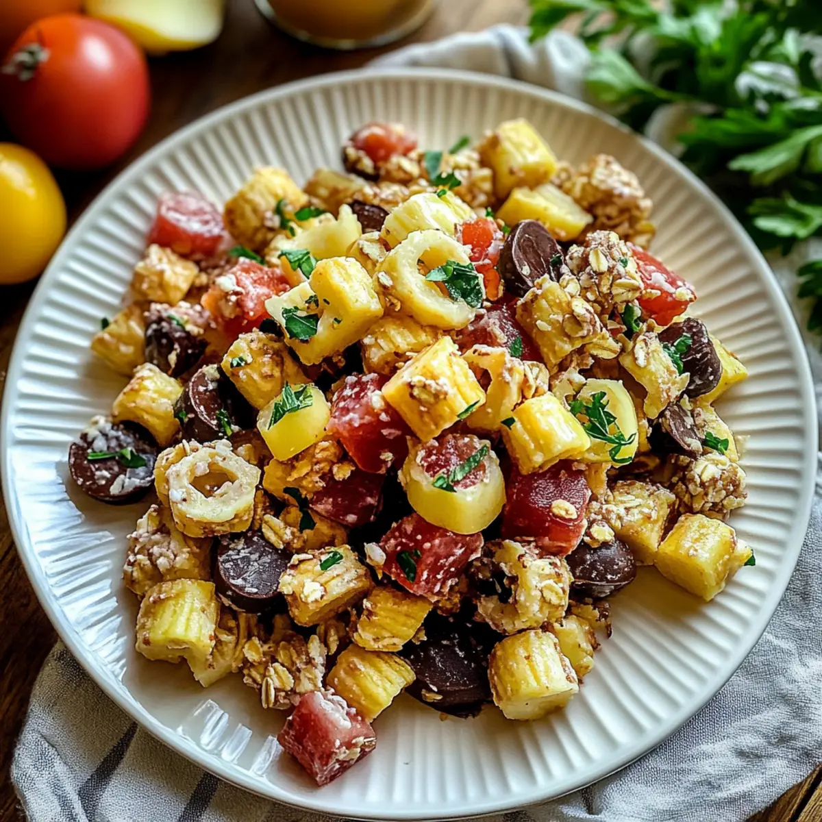 Refreshing Horiatiki (Village) Pasta Salad with a Twist